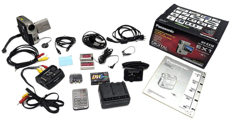 VTG Panasonic NV-EX1B MiniDV PAL Camcorder Executive Kit in Box + Extras TESTED