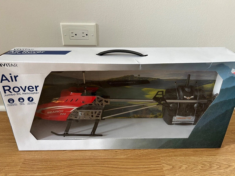 Vivitar Air Rover Jumbo RC Helicopter Search Red Brand New Sealed
