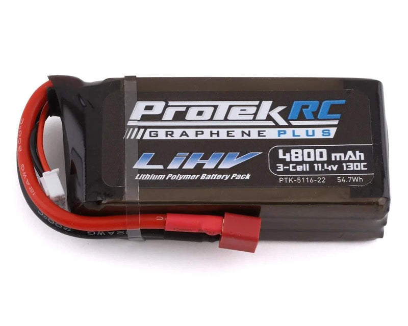 PTK-5116-22 3S LIPO 11.4V 4800MAH 130C GRAPHENE LIHV BATTERY: DEANS Battery