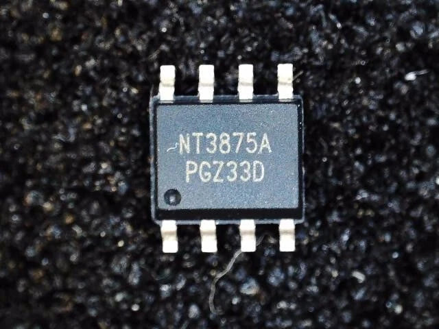 Wide input range CC/CV step-down converter IC with NT3875A marking on chip
