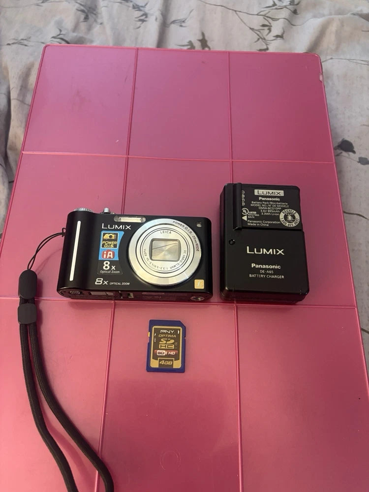 Panasonic LUMIX DMC-ZR1-12.1 MP-RETRO Dig Camera-SD Card & Charger-Tested Mint