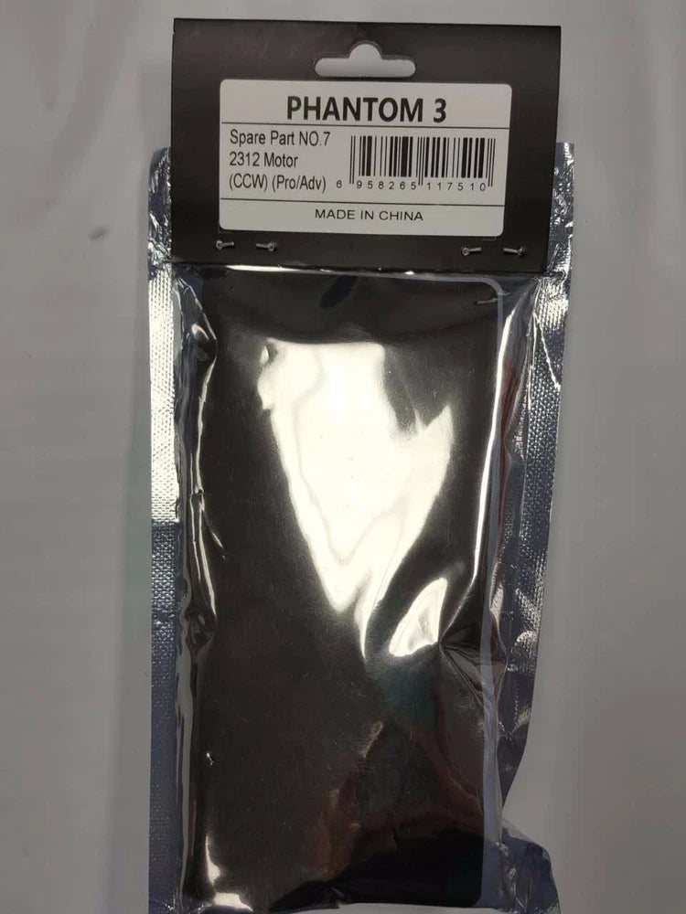 DJI Phantom 3 CCW 2312 motor in sealed plastic bag, spare part label