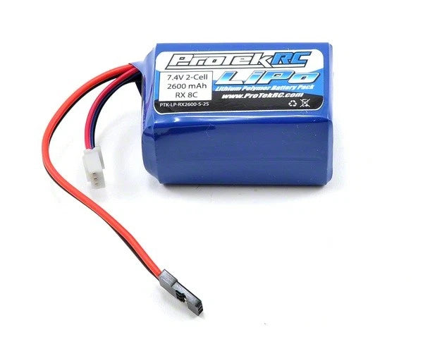 Protek RC 5161 7.4V 2600mAh LiPo Kyosho and Tekno Hump Receiver Battery Pack Battery