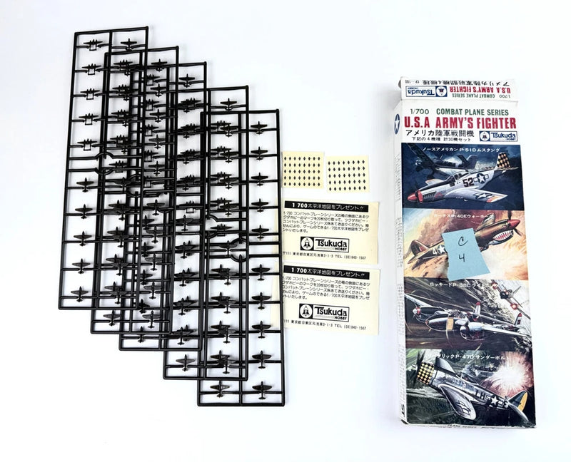 Vintage Tsukuda Model Kits Hobby 1/700 Combat Plane Series USA Army Fighter