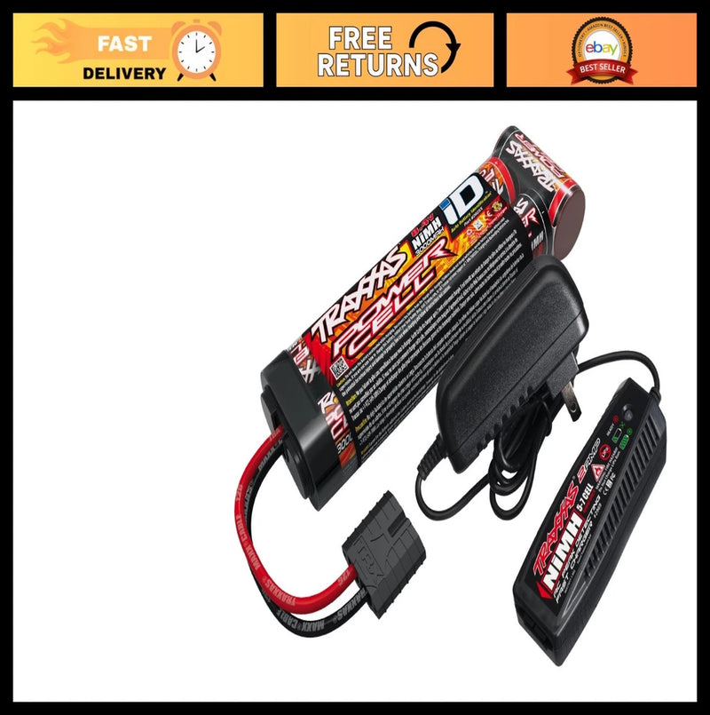 8.4V NiMH Battery & 2A Fast Charger Set for RC Cars - Complete Power Pack Battery
