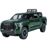 1/24 Tundra Model Car Metal Diecast Toy Cars Toys for Boys Kids Gifts Green Battery