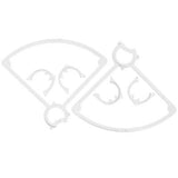 White rear prop guard parts with mounting rings and arms