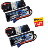 NHX Muscle Pack 8.4V 5000mAh 7-Cell Nimh Hump Battery (2) w/ EC3 Connector Battery