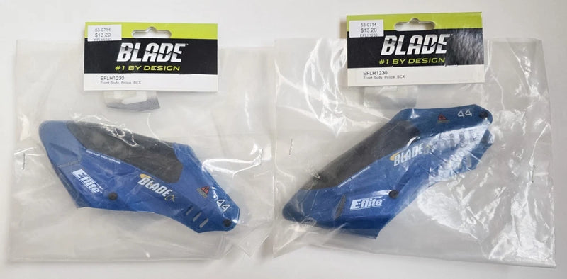 Two New Sealed Blade RC Helicopter Front Body, Police: BCX From 2011