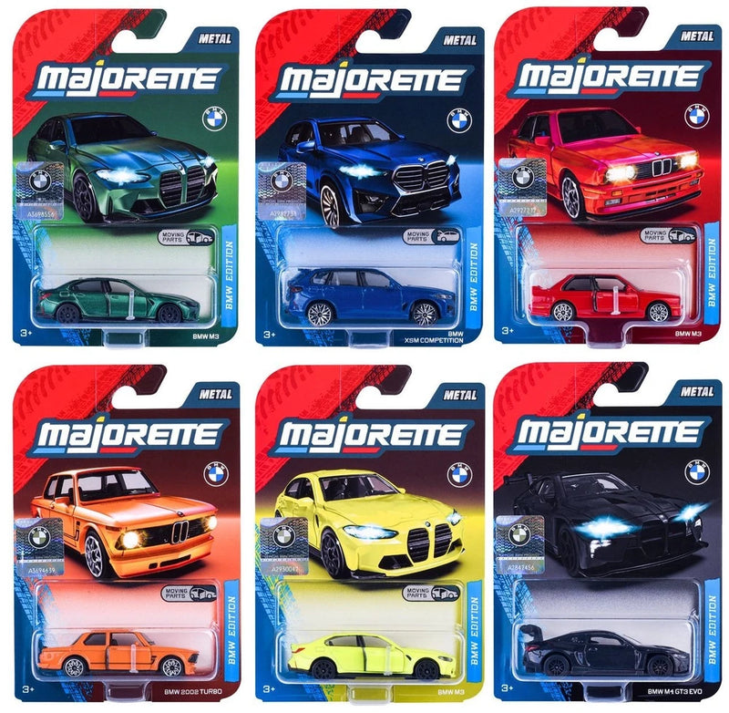 Majorette 1:64 Premium Cars BMW Assortment Full Set of 6 Diecast Models NEW UK
