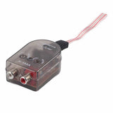 Car audio impedance converter with level adjustment knob and RCA input/output ports