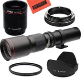 500mm/1000mm f/8 Telephoto Lens Kit for Nikon D3100 D3200 D3300 D3400
