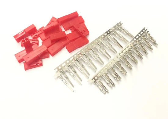 JST 2.54mm 2-pin male female connector crimp terminal LiPO,NiCD/MH Battery 10set
