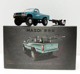 1:64 Scale Blue 1995 Hilux RN80 Diecast | Pickup Truck Model Collectible