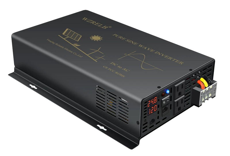 3000W 12V DC to AC 120V Pure Sine Wave Inverter Power Converter Truck Car RS485