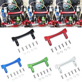 Aluminum alloy servo mount bracket set in black, red, blue, green, and silver with screws