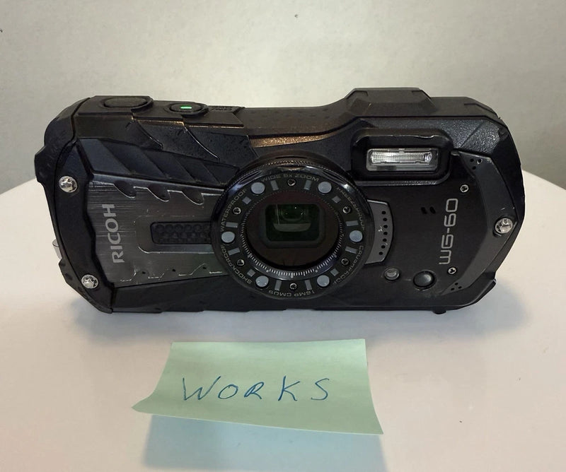 Ricoh Pentax WG-60 Digital Camera Shock/Waterproof Action Cam 16MP Compact Black