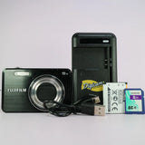Fujifilm Digital Camera FinePix J120 10.0MP Black Tested Full Working Set *Read*