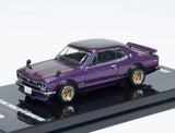 1/64 NISSAN SKYLINE 2000 GT-R KPGC10 Diecast Model Car IRIDESCENCE -PURPLE/BLUE