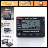 5-in-1 Digital Battery Meter Checker & Balancer for LiPo, Li-ion, NiMH, NiCd Pac Battery