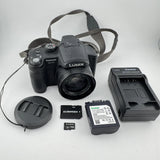 Panasonic Lumix DMC-FZ7 Digital Camera LEICA Lens Black w/ 128MB SD Memory WORKS