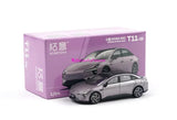XCARTOYS 1:64 Purple Xpeng Mona M03 EV Sedan Sport Model Diecast Metal Car