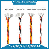 3-way Servo Wire Cable 22/26 AWG  Twisted Wire Lead RC Accessories Tinned Copper Converter