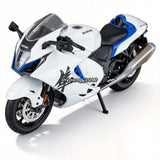 1/12 Suzuki Hayabusa Motorcycle Model Diecast Toy Cars Motorcycle Toys White Battery