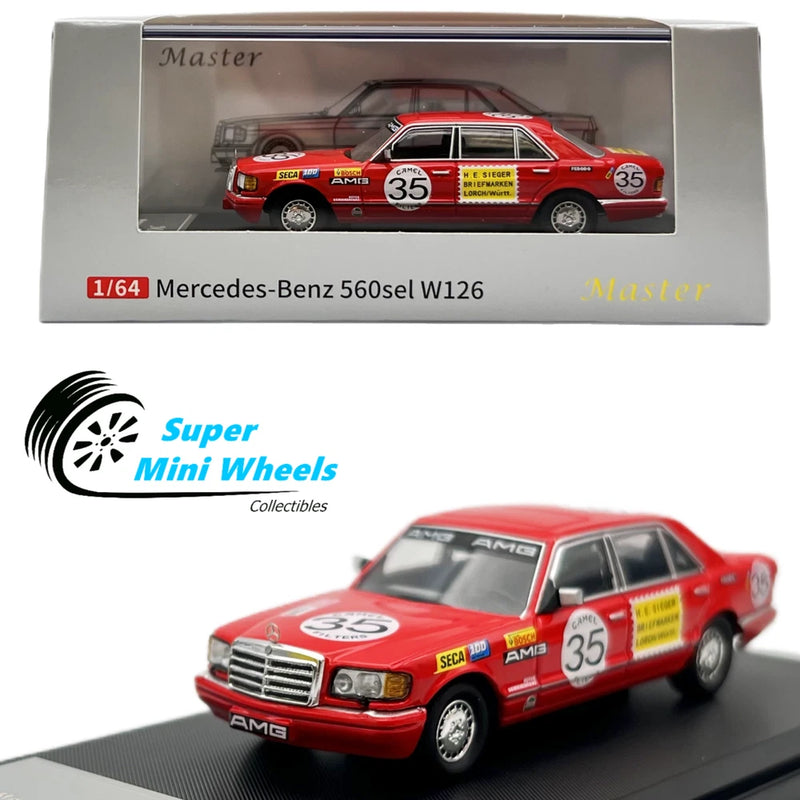 Master 1:64 Mercedes-Benz 560sel W126 (Red Pig) Diecast Model