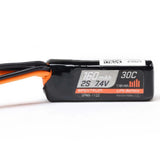 Spektrum 7.4V 2S LiPo battery pack, black case with orange balance lead, 160mAh 30C
