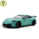 1/18 Porsche 911 992 GT3 2021 Norev 187384 Mint Green Diecast Model Toys Car