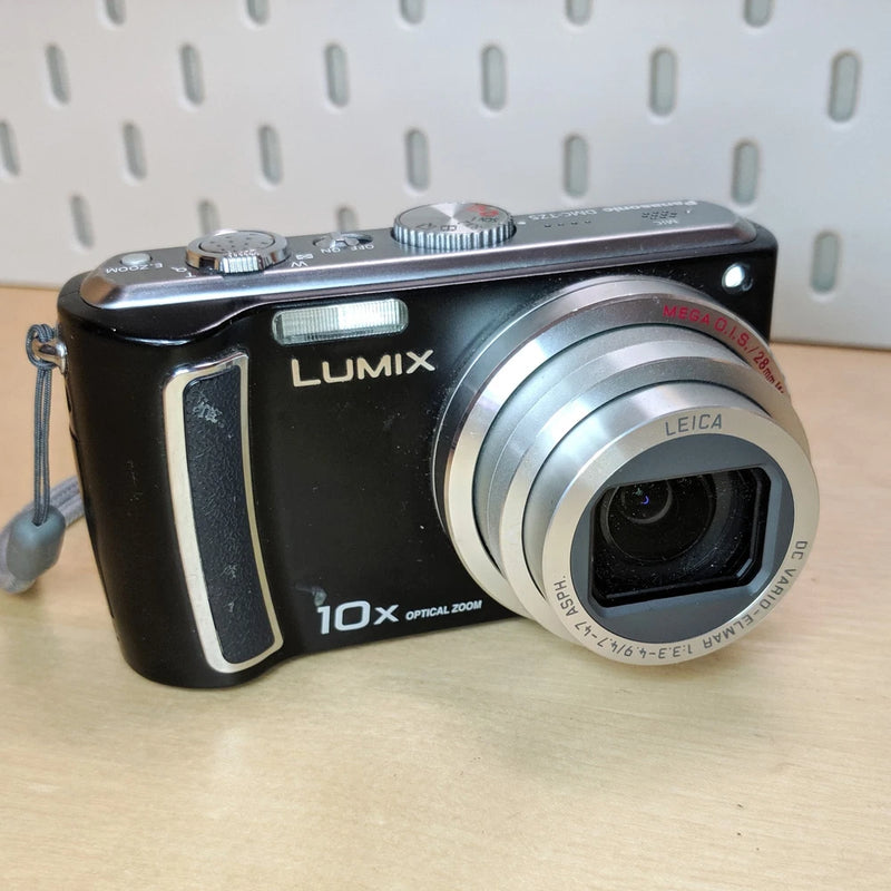 NO CHARGER Panasonic LUMIX DMC-TZ5 Digital Camera 9.1MP Leica Lens Black Tested