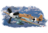 HobbyBoss 1/72 scale plastic model kit of Messerschmitt Bf 109 G-2/Trop aircraft, blue.