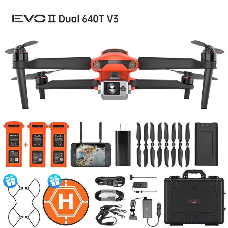 Rugged thermal drone bundle with EVO II Dual drone, controller, batteries and accessories