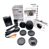 Panasonic Lumix DMC-GF2 12.1MP Mirrorless Bundle w/ 2 Lenses Japanese only