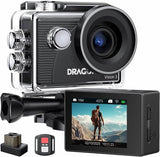 Dragon Touch Action Camera 4K 20MP 30FPS 100FT Waterproof Underwater Camera...