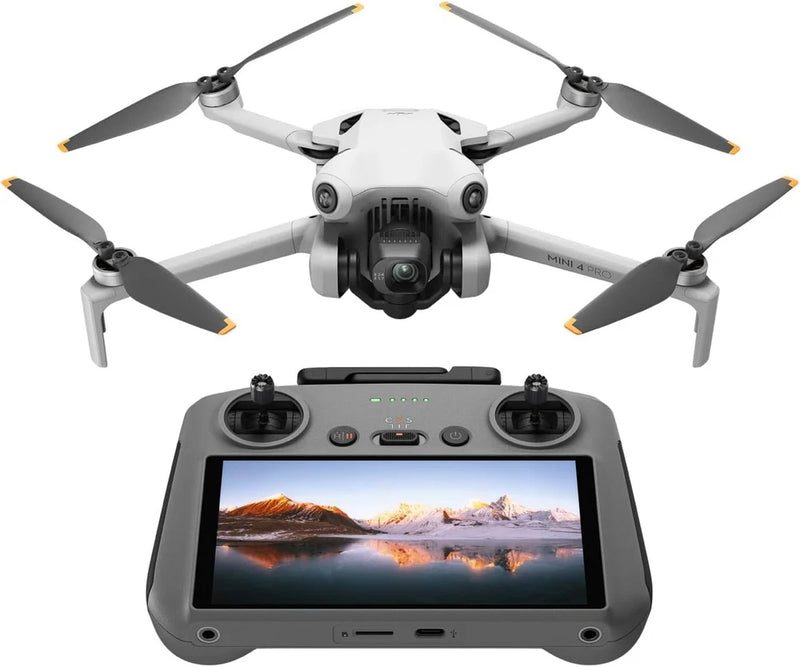 DJI Mini 4 Pro Folding Mini Drone + RC2 4K HDR Video Camera 34 Mins Flight 20 Km