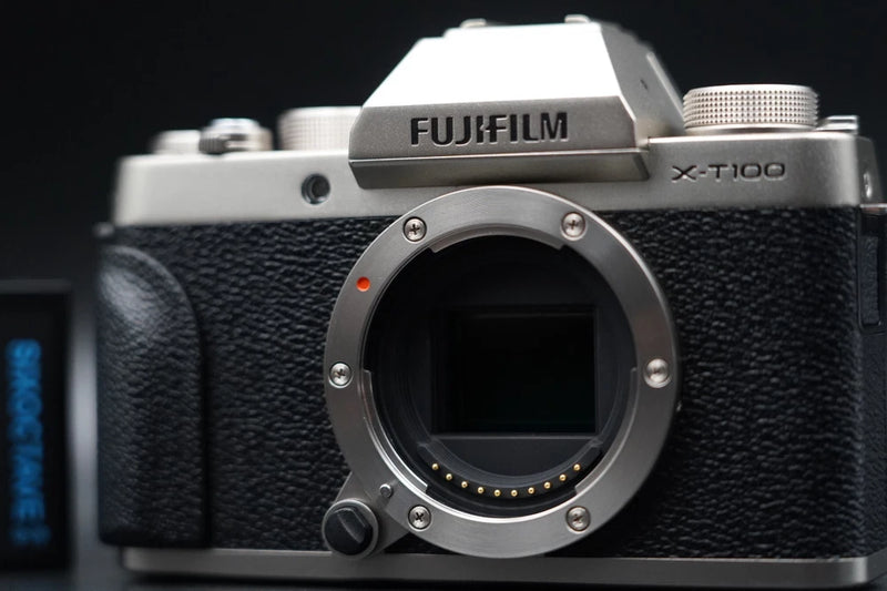 Fujifilm X-T100 Silver 24.2MP Mirrorless Digital Camera Body 10453