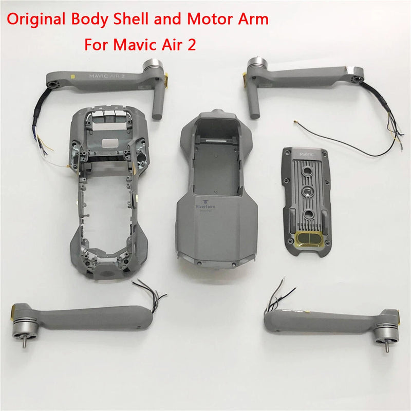 DJI Mavic Air 2 upper arm cover body shell and motor arm repair parts, gray