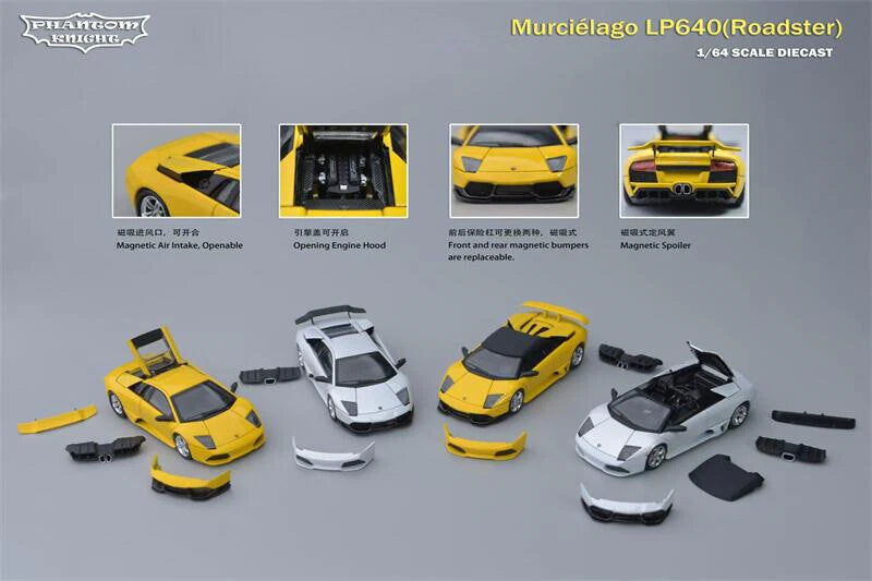 Phantom Knight PK 1:64 Murcielago LP640 Diecast Model Car Quick delivery