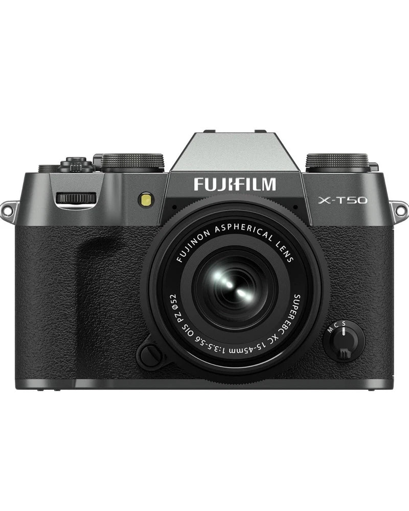 FUJIFILM X-T50 Mirrorless Camera w/ XC 15-45mm f/3.5-5.6 lens -Charcoal silver