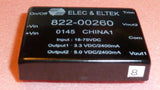 ELEC&ELTEK 822-00260 ON/OFF CONVERTER 7-PIN Input:18-75VDC Output1:3.3VDC/2400ma
