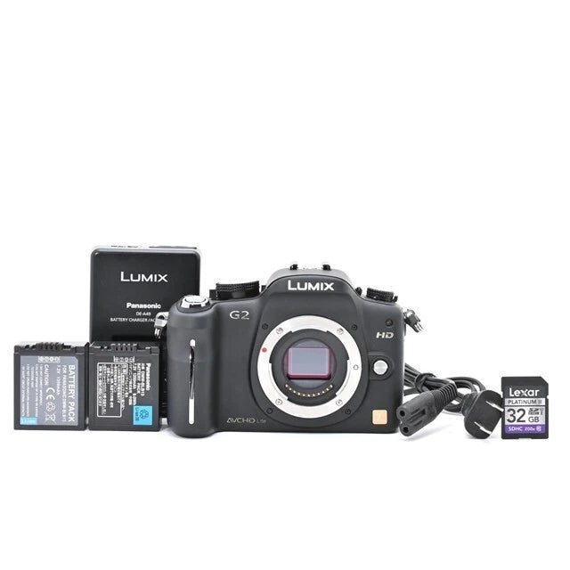 Panasonic Lumix G2 Mirrorless Camera Body DMC-G2-K Black, Tested, with 2 Batteri