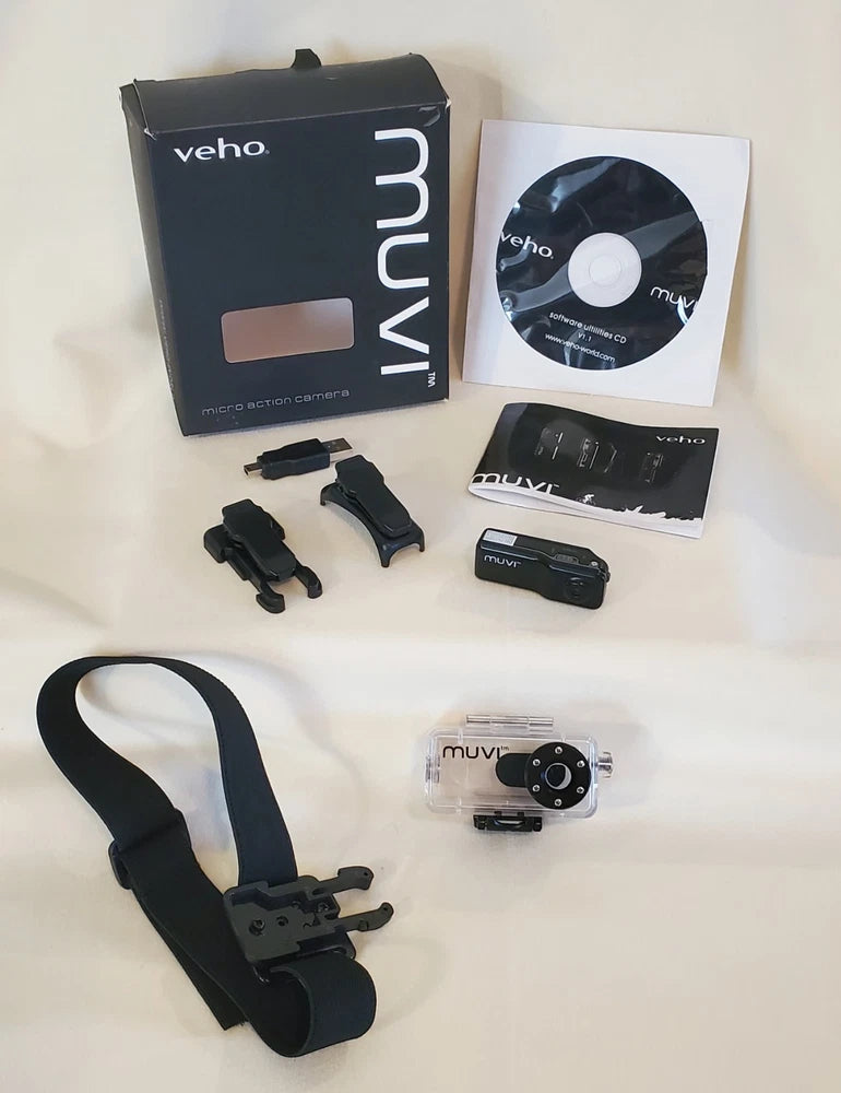 Muvi Micro Action Camera Camcorder W/Waterproof Case Bundle 4GB