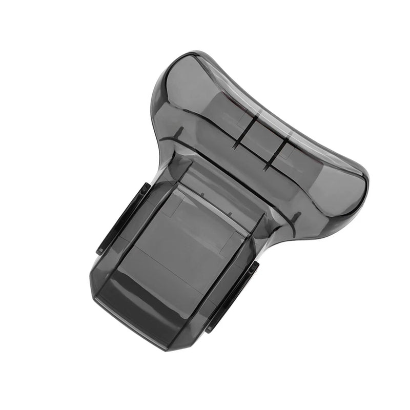 Curved translucent gray drone gimbal lens and vision sensor protective cover