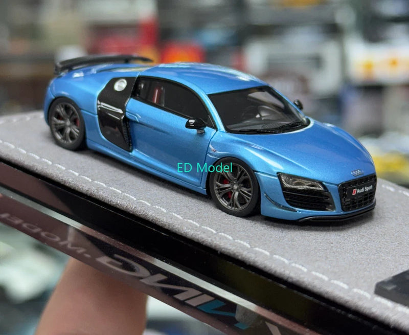 BN GRYNING 1:64 Blue R8 GT Racing Sports Model Diecast Resin Car