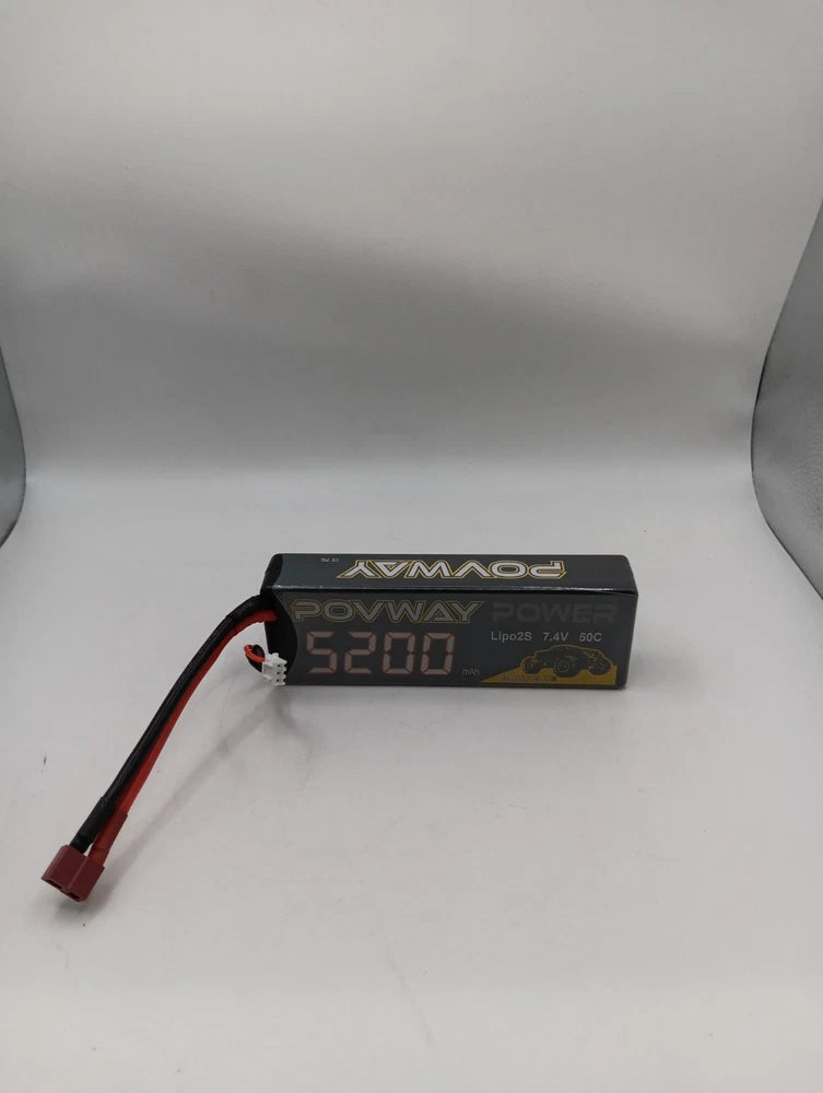 POVWAY 5200mAh 2S 7.4V LiPo Battery New Battery