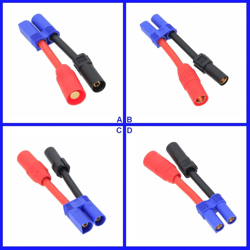EC5 to AS150 XT150 10AWG 2inchs Cable Adapter for DJI RC Lipo Battery FPV Truck
