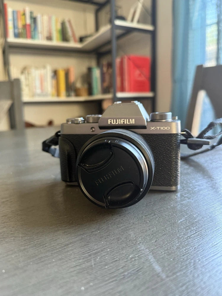 Fujifilm X-T100 Mirrorless Digital Camera 24.2MP With Lens Black USED(WORKING)