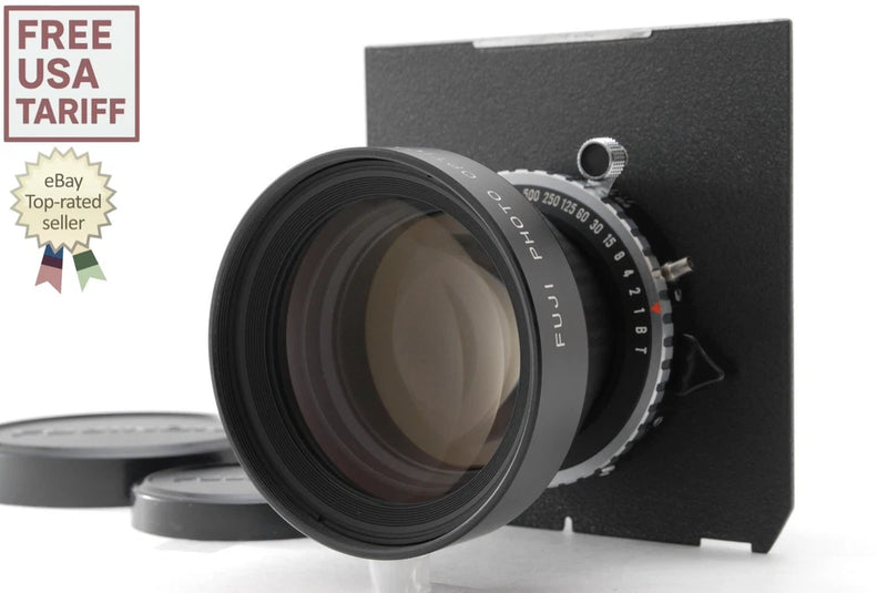 Fujifilm Fujinon T 300mm F/8 large format lens with black front element and barrel